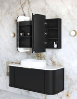 LED Newport 1200(W)x750(H) Black Oak Shaving Cabinet - Premium Edition — detail 3