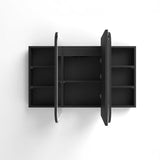 LED Newport 1200(W)x750(H) Black Oak Shaving Cabinet - Premium Edition — detail 6