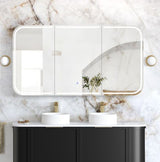 LED Newport 1500(W)x750(H) Black Oak Shaving Cabinet - Premium Edition