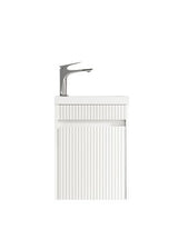Mini Ensuite Vanity 400mm Matte White Fluted Vanity (with Basin) — detail 2