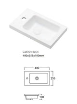 Mini Ensuite Vanity 400mm Matte White Fluted Vanity (with Basin) — detail 3