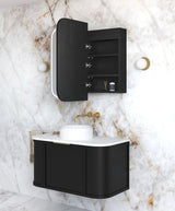 LED Newport 900(W)x750(H) Black Oak Shaving Cabinet - Premium Edition — detail 3