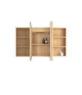 LED Newport 1200(W)x750(H) Natural Oak Shaving Cabinet - Premium Edition — detail 2