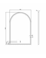 LED Archie 1500(H)x1000(W) Black Metal Frame Mirror — detail 4