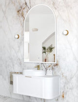 LED Archie 1500(H)x1000(W) White Metal Frame Mirror — detail 2