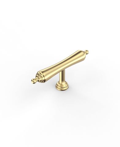 Heirloom - 80mm Brushed Brass Handle (Premium Solid Brass Construction)