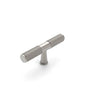 Nord - 80mm  Brushed Nickel Handle (Premium Solid Brass Construction)