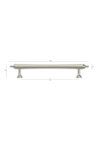 Heirloom - 140mm  Brushed Nickel Handle (Premium Solid Brass Construction) — detail 4