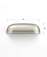 Newport - 90mm  Brushed Nickel Handle (Premium Solid Brass Construction) — detail 3