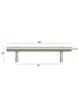 Astor - 138mm  Brushed Nickel Handle (Premium Solid Brass Construction) — detail 5