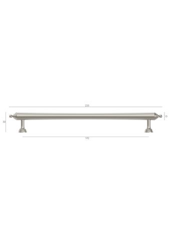 Heirloom - 233mm  Brushed Nickel Handle (Premium Solid Brass Construction) — detail 4