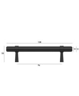 Astor - 138mm Matte Black Handle (Premium Solid Brass Construction) — detail 5