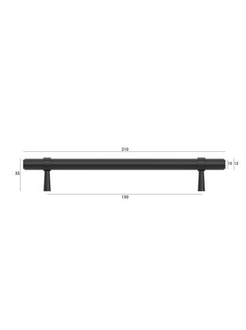 Astor - 210mm Matte Black Handle (Premium Solid Brass Construction) — detail 4