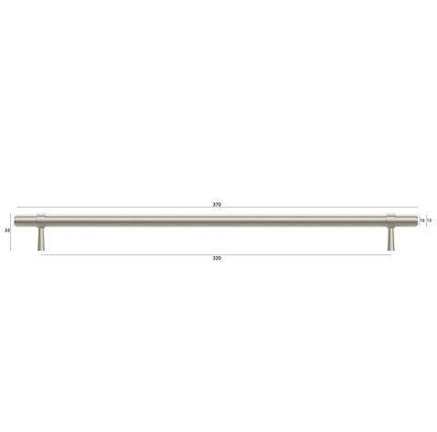 Astor - 370mm  Brushed Nickel Handle (Premium Solid Brass Construction) — detail 4