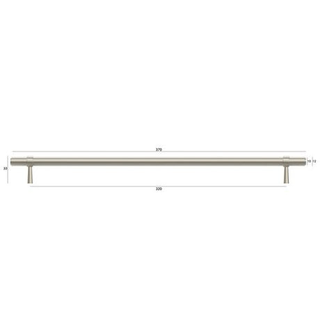 Astor - 370mm  Brushed Nickel Handle (Premium Solid Brass Construction) — detail 4