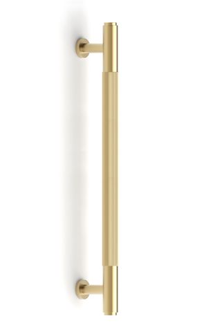 Soho - 225mm Brushed Brass Handle (Premium Solid Brass Construction) — detail 2