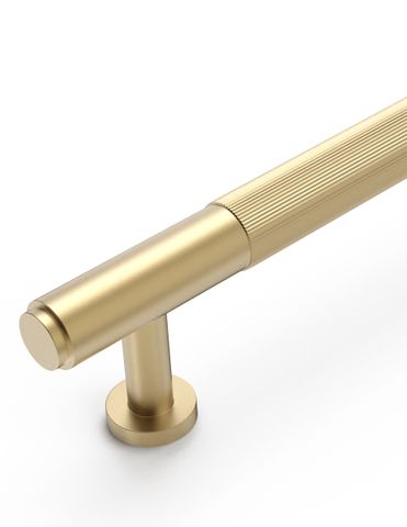 Soho - 225mm Brushed Brass Handle (Premium Solid Brass Construction) — detail 4