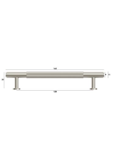 Soho - 165mm  Brushed Nickel Handle (Premium Solid Brass Construction) — detail 4