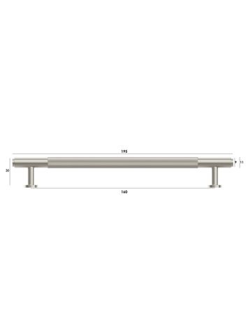Soho - 195mm  Brushed Nickel Handle (Premium Solid Brass Construction) — detail 5