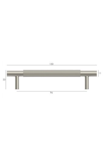 Nord - 165mm  Brushed Nickel Handle (Premium Solid Brass Construction) — detail 5