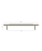 Nord - 200mm  Brushed Nickel Handle (Premium Solid Brass Construction) — detail 5