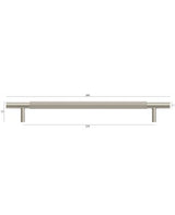Nord - 280mm  Brushed Nickel Handle (Premium Solid Brass Construction) — detail 5