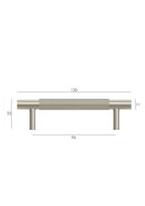 Nord - 130mm  Brushed Nickel Handle (Premium Solid Brass Construction) — detail 5