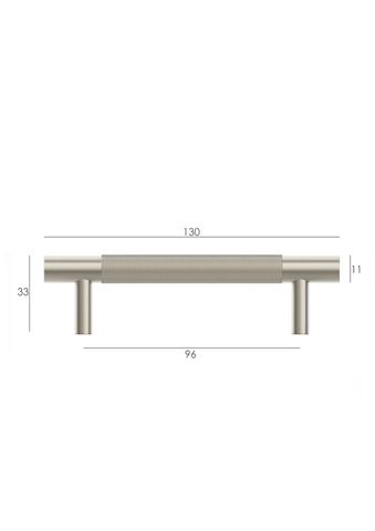 Nord - 130mm  Brushed Nickel Handle (Premium Solid Brass Construction) — detail 5
