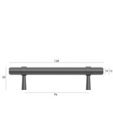 Astor - 138mm Gun Metal Handle (Premium Solid Brass Construction) — detail 4