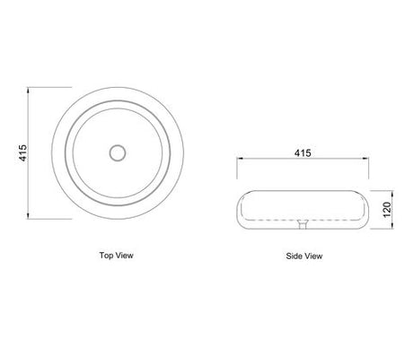 Laguna 415x415x120 Gloss White Basin — detail 2