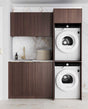 Laundry Kit 1715C Havana Sable Walnut with Cloudy Carrara Top