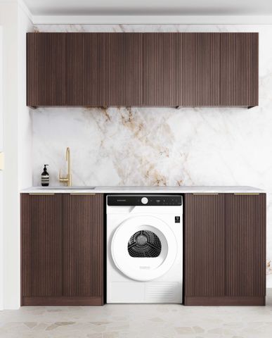Laundry Kit 1960B Havana Sable Walnut with Natural Carrara Marble Top