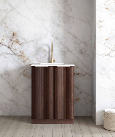 Mini Laundry 650mm Havana Sable Walnut with Pure White Top