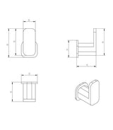 Oskar Matte Black Robe Hook — detail 2