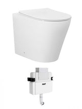 Alzano WF Hurricane Pan Slim Seat / R&T LR Inwall Cistern Set (Push Plate Sold Separately)