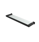 Oskar Matte Black Metal & Glass Shelf