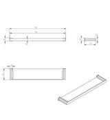 Oskar Matte Black Metal & Glass Shelf — detail 2