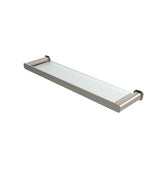Oskar Brushed Nickel Metal & Glass Shelf