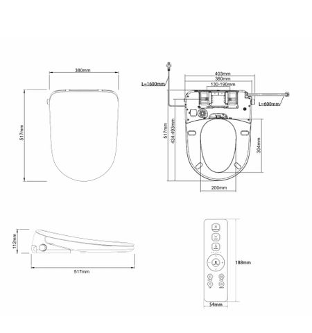 Alzano Bidet Spa Toilet Set — detail 3