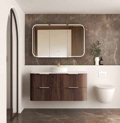 Havana 1200mm Sable Walnut Fluted Cabinet — detail 2