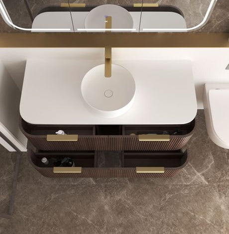 Havana 1200mm Sable Walnut Fluted Cabinet — detail 4