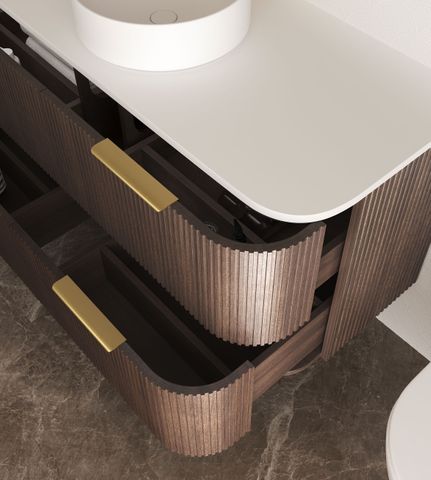 Havana 1200mm Sable Walnut Fluted Cabinet — detail 5