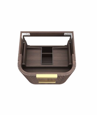Havana 600mm Sable Walnut Fluted Cabinet — detail 5
