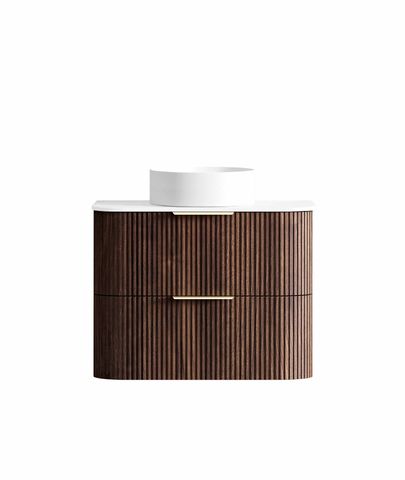 Havana 750mm Sable Walnut Fluted Cabinet — detail 6