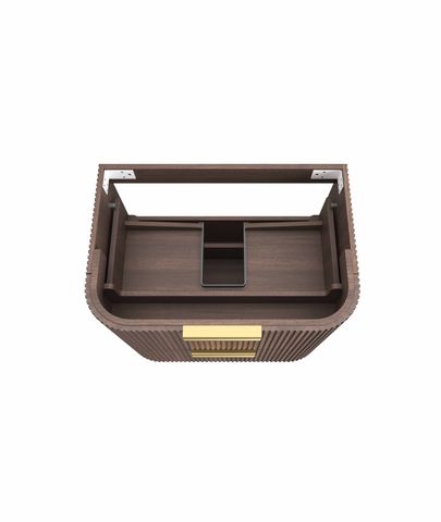 Havana 750mm Sable Walnut Fluted Cabinet — detail 8