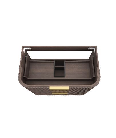 Havana 900mm Sable Walnut Fluted Cabinet — detail 8