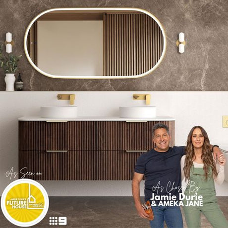 Havana 1500mm Sable Walnut Fluted Cabinet
