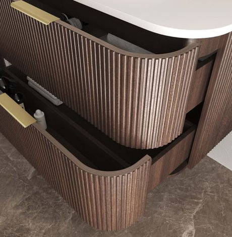 Havana 1500mm Sable Walnut Fluted Cabinet — detail 4