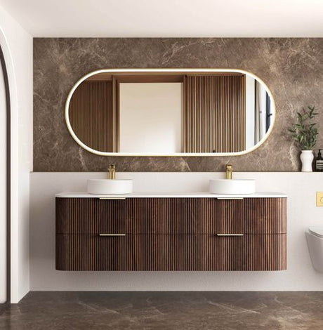 Havana 1800mm Sable Walnut Fluted Cabinet