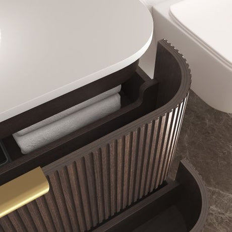 Havana 1800mm Sable Walnut Fluted Cabinet — detail 3